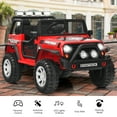 thumbnail image 4 of Costway 12V Kids Ride On Truck Remote Control Electric Car with Lights&Music Red, 4 of 8