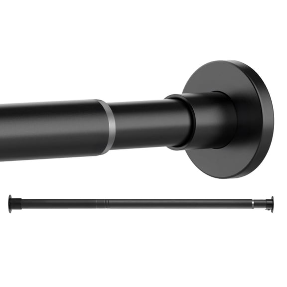 Closet Rod, Adjustable Closet Rods for Hanging Clothes, Closet Organizers and Storage Hanging, Heavy Duty Adjustable Closet Rod for Wardrobes Bathroom Laundry Room