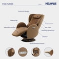 thumbnail image 5 of NOUHAUS Luna Heated Massage Chair Full Body 3D Massage Zero Gravity Dual Sound Systems Low-Noise Motor Living Room（Dark Caramel）, 5 of 10