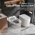 thumbnail image 2 of BCANHOME Compact Smart Toilet with Bidet Built In, Auto Open/Close Lid, Heated Seat, 1.28 GPF Dual Flush, Warm Wash & Dryer,Remote & Foot Sensor Flush,Space-Saving For Small Bathroom Apartment, 2 of 26