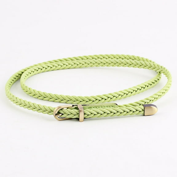 Cathalem Belt Men Big And Tall Braided Belt Women Pin Buckle Vintage Casual Thin Belt Waist Rope Video Game Belts for Men Apparelbelt Mint Green One Size