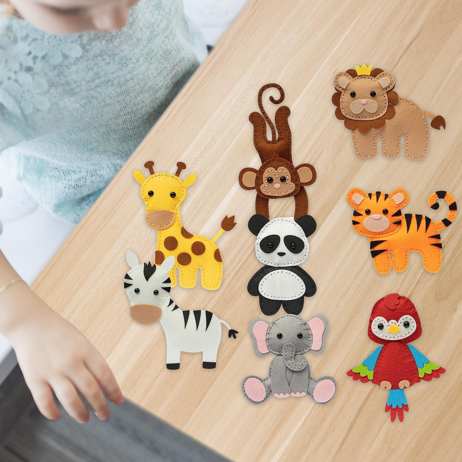 Zoo Felt Animal Felt Animals Educational Beginners Sewing Set Sewing Kits  for Beginner Teens Children Girls Boys Toddler - AliExpress