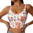 thumbnail image 1 of Balery Squirrel And Sujetadores deportivos con espalda cruzada para mujer, acolchados, sin costuras, de alto impacto, ideales para yoga, gimnasio, entrenamiento y fitness.-Small, 1 of 8