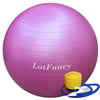 LotFancy Anti-Burst Exercise Ball with Foot Pump â€“ Ideal for Fitness Balance Yoga Stability Pilate, 22 Inches, DarkVoilet