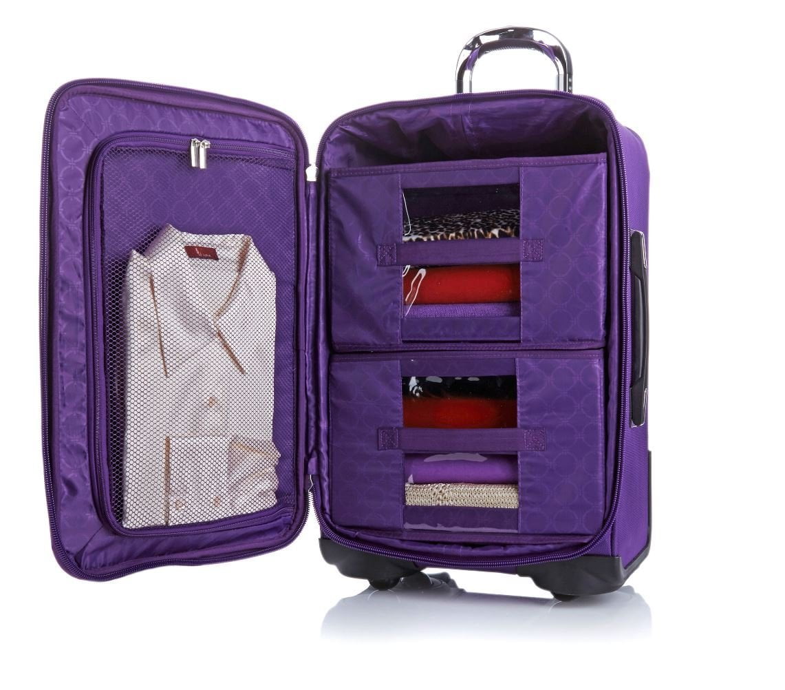 joy mangano luggage with drawers