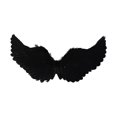 thumbnail image 1 of Fiudx Ofertas Relámpago Disfraz De Ángel Con Plumas Iluminadas Para Niños, Niñas Y Niños, Led Negro Para Mujeres, Fotografía De Cosplay De Halloween (Blanco Cálido Negro), 1 of 2