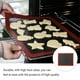thumbnail image 3 of Cateissary Bandeja para hornear Galletas de impresión de silicona Forro de hoja de alta temperatura Hueco Transpirable Fibra de vidrio Herramientas de Herramientas y accesorios para hornear 400*300mm Cateissary HA067584-02, 3 of 6