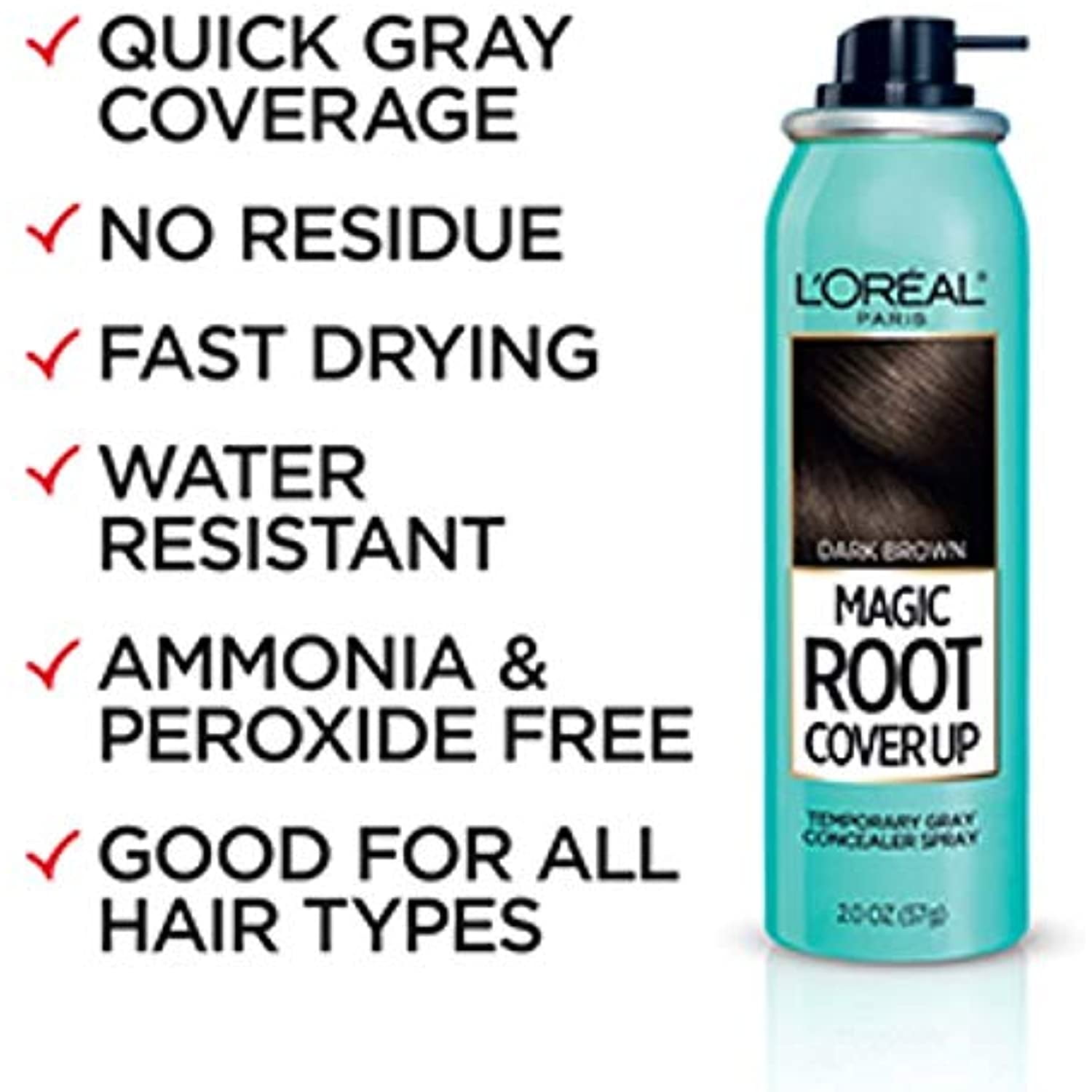 Loreal Paris Magic Retouch Gray Concealer Spray Dark Blonde 2 Oz.(Packaging May Vary)