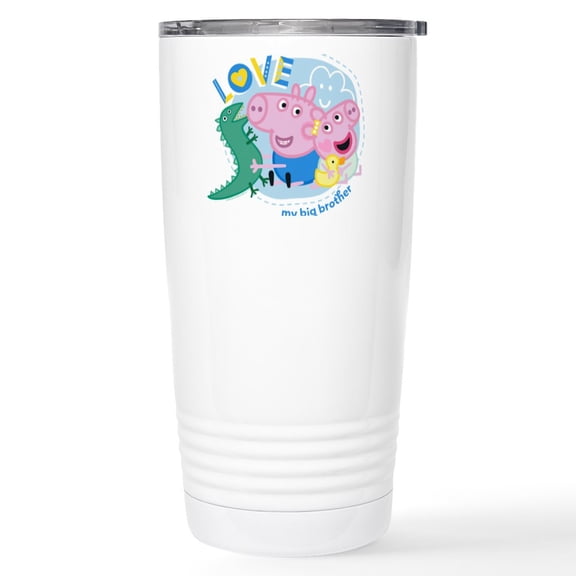 CafePress - Peppa Pig: Love My Big Brother - Insulated Stainless Steel Travel Tumbler 20 oz.