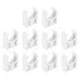 thumbnail image 1 of Unique Bargains PVC Pipe Clamps Clips, 50 Pack Fit for 25mm(1') OD Hose Hanger Support, White, 1 of 6