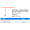 thumbnail image 2 of Exhaust Valve - Compatible with 2005 - 2016 Audi A4 Quattro 2.0L 4-Cylinder 2006 2007 2008 2009 2010 2011 2012 2013 2014 2015, 2 of 2
