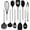 Black, variant on COOK WITH COLOR 10-Pc Cooking Utensils Set Kitchen Gadgets & Essentials, Teal