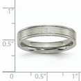 thumbnail image 5 of Titanium 4mm Brushed and Polished Roman Numerals Band, 5 of 10