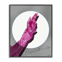 Stupell Industries Elegance With An Edge Fashion Painting Black Framed Art Print Wall Art, 11 x 14