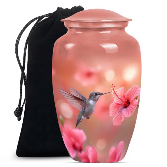 Humming Bird Urns for Human Ashes Adult Man, Large Urn for Human Ashes Adult Female, Burial Funeral Urns for Ashes, Urn for Ashes for Women(Size - 10inch)