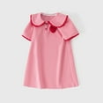 thumbnail image 2 of Ashirexll Teen Summer Dresses, Girls Summer Dress, 1-12Y Girls Doll Collar Short Sleeve Comfortable Dress Cute Princess Dress, 2 of 5