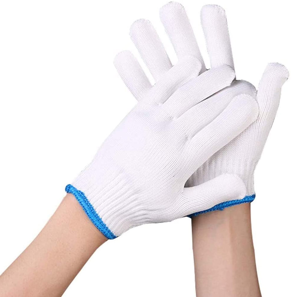 White Cotton Gloves Liner Moisturising Eczema Butler Beauty Magician Unisex 