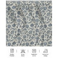 thumbnail image 5 of Light Blue Floral Wrap Around Bed Skirts for King Bed 18" Drop,Bed Skirt with Adjustable Elastic Belt Dust Ruffle Bed Valance for Bedroom Hotel Rustic Vintage Flowers Botanical Spring Bed Frame Cover, 5 of 7