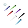 thumbnail image 1 of Ear Plug Spike Taper Design UV Acrylic 12 Gauge - 7 Colors Available, 1 of 1