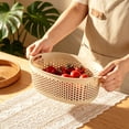 thumbnail image 6 of YardChic Plastic Food Strainer, Single Layer Deepened Thick Drain Basket, Fast Draining Holes Sturdy Multifunctional Washing Organizer for Fruits, Vegetables, Pasta, Kitchen, 6 of 6
