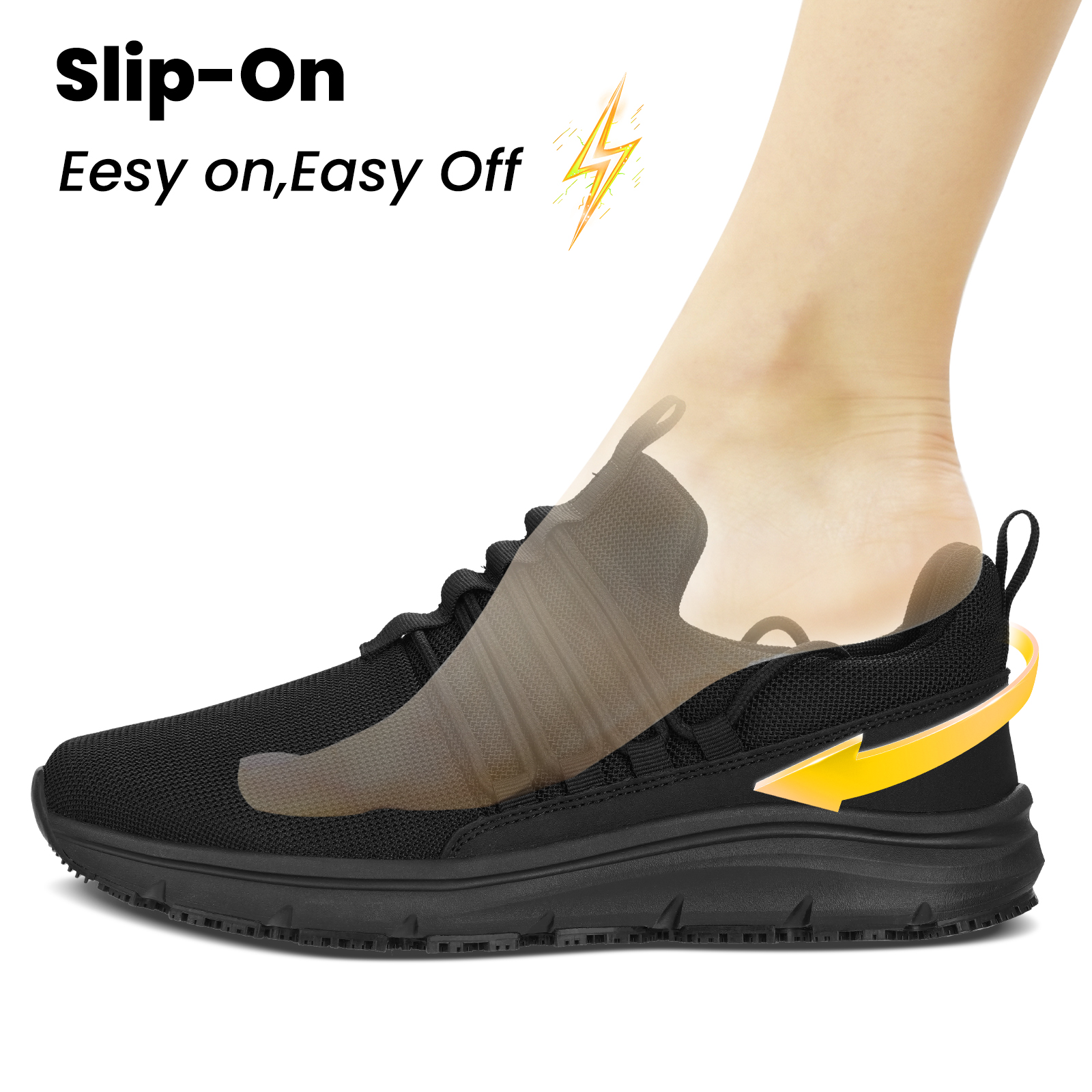 Fidabo Men's Non-Slip Kitchen Work Shoes photo 6