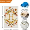 thumbnail image 4 of Monogram Letter H Fall Initial Garden Flag 12x18 Double Sided Burlap, Small Vertical Welcome Floral Sunflower Family Last Name Flag Outdoor Outside Decoration (ONLY FLAG), 4 of 6