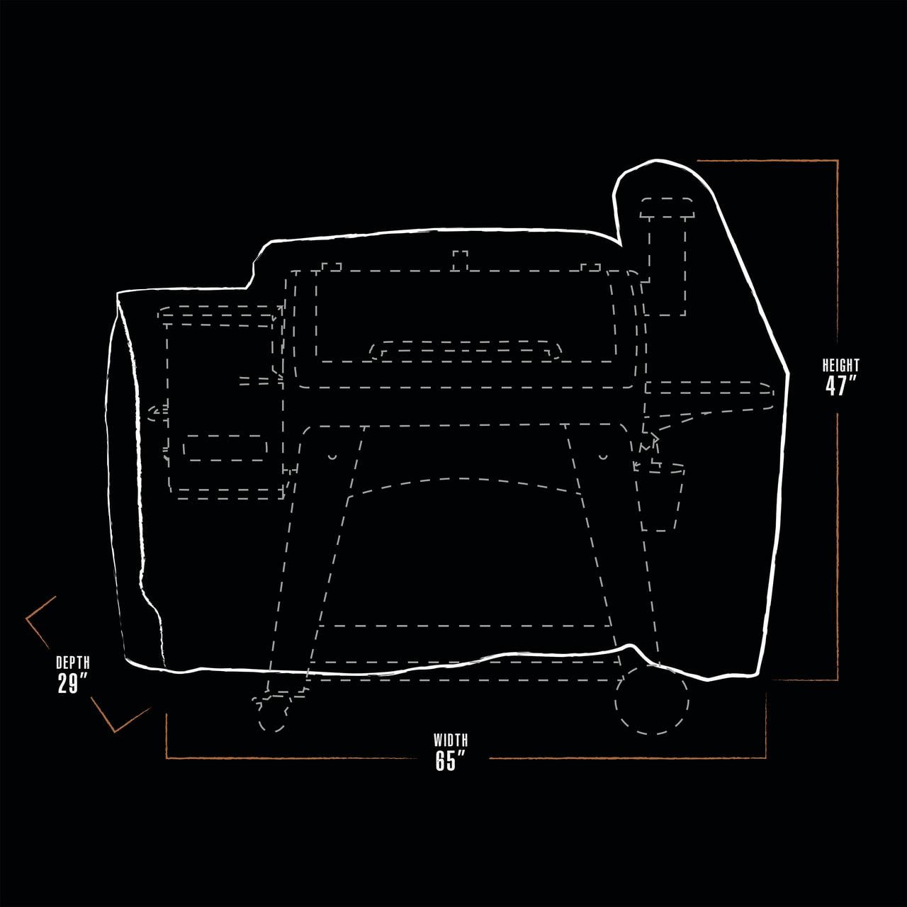 Pit Boss Austin XL 1000 Weather Resistant Pellet Grill Cover, Black