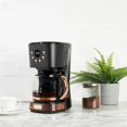 12 Cup Black/Copper Retro Style Drip Coffee Maker with Strength