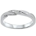 thumbnail image 3 of Pompeii 1/4ct Diamond Engagement Wedding Ring Set 10K White Gold (I/J,I2-I3), 3 of 4