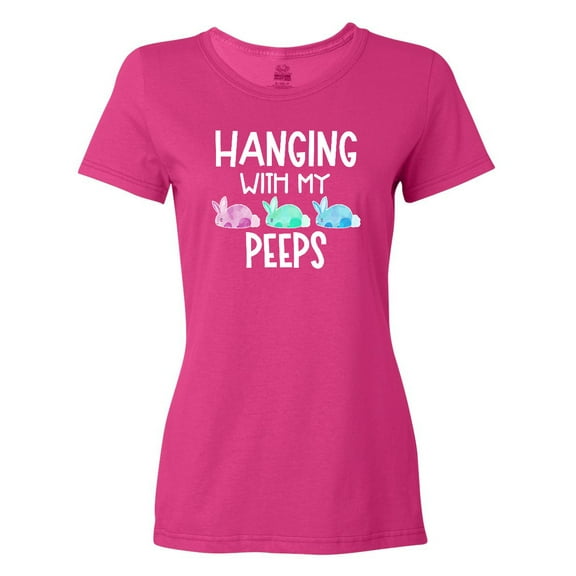 Inktastic Easter Hanging with My Peeps Pastel Bunnies Women's T-Shirt