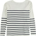 thumbnail image 2 of TRULY MADLY DEEPLY Womens Striped Basic T-Shirt, White, X-Small, 2 of 2