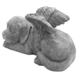 thumbnail image 1 of 2X Statue Sculptée de Pierre Tombale Commémorative pour Chien Ange, Finition Pierre, 1 of 7