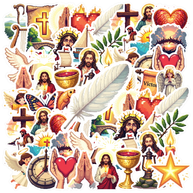 Inspirational Stickers Religious Stickers Faith Icon Stickers for Luggage Notebooks Guitars