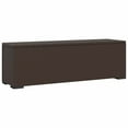 thumbnail image 3 of vidaXL Ottoman Bench with Cushion Brown 110x30x40 cm Poly Rattan, 3 of 5
