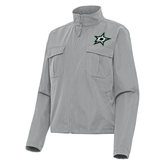 Women's Antigua Gray Dallas Stars Even Par Full-Zip Jacket