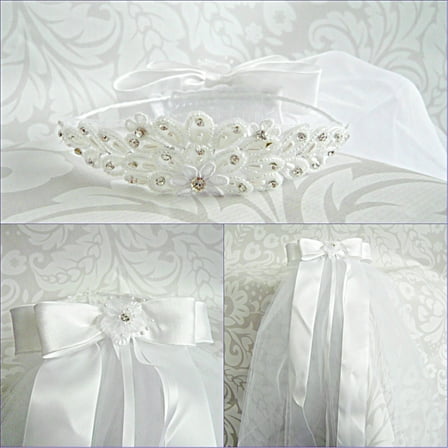 Girls 1st Communion Wedding Bridal White Veil Flower Girl Wreath Headpiece