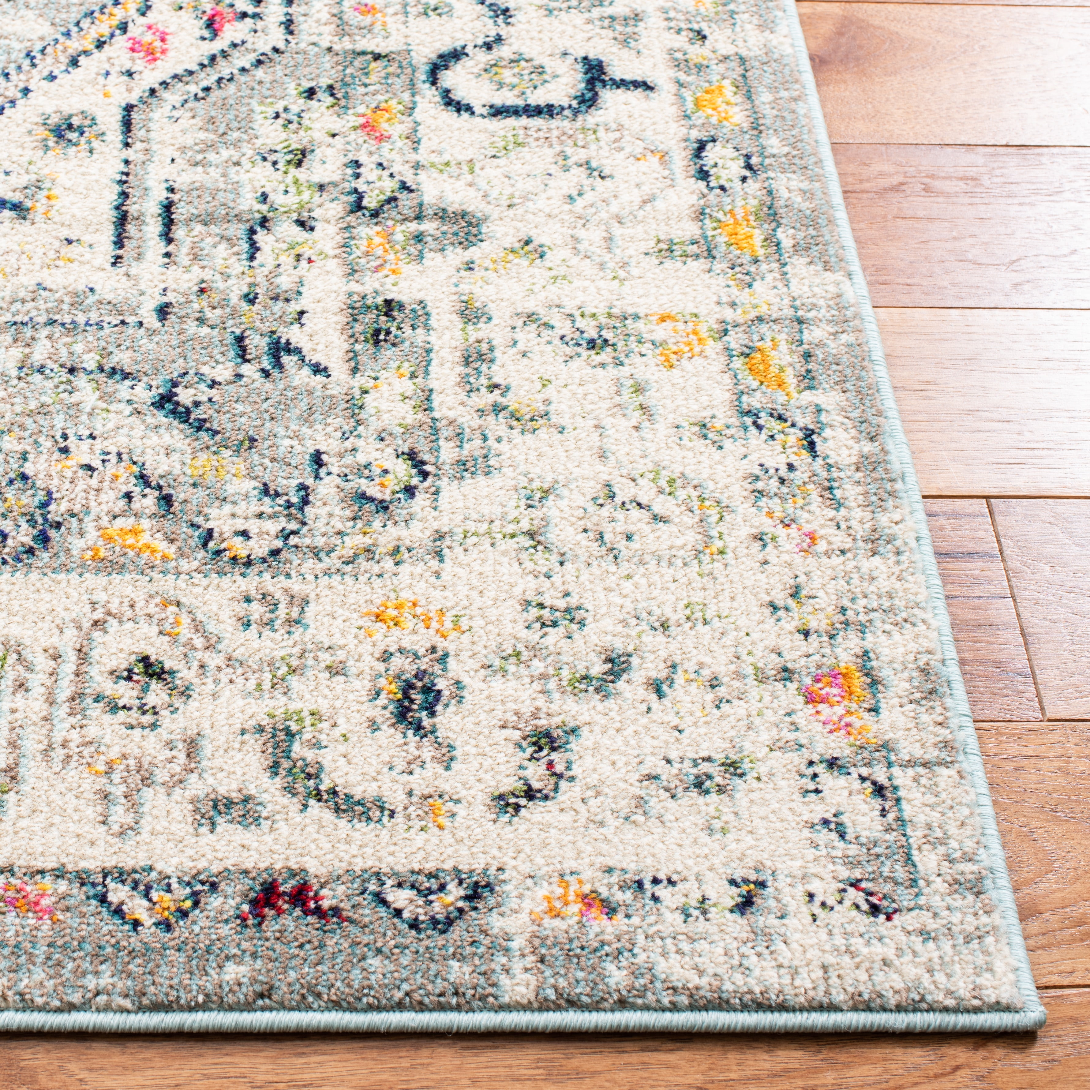 SAFAVIEH Madison Trenton Vintage Traditional Area Rug, Grey/Ivory, 8' x 10'
