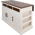 thumbnail image 7 of Yosemite Home Decor Wood Kitchen Island with Butcher Block Top in Logan White, 7 of 7