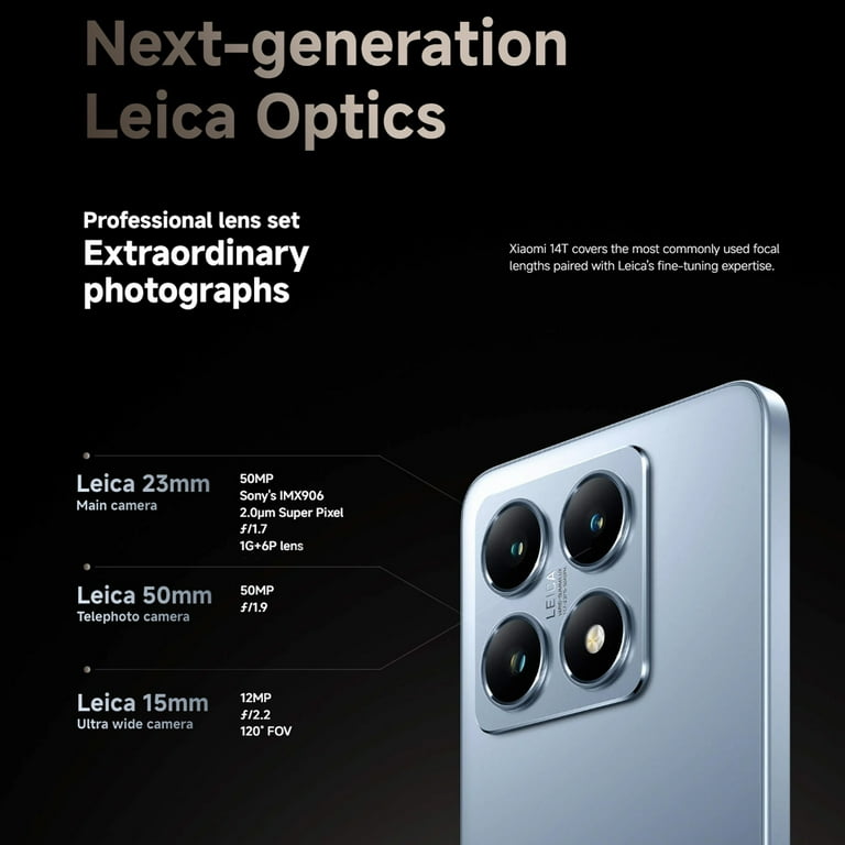 Xiaomi 14T 5G 512GB ROM 12GB RAM Dual SIM GSM Unlocked - Lemon