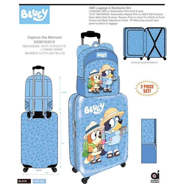 Bluey Kids Luggage and Backpack Set - 18