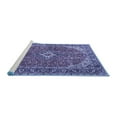 thumbnail image 2 of Ahgly Company Machine Washable Indoor Rectangle Medallion Blue Traditional Area Rugs, 2' x 4', 2 of 4