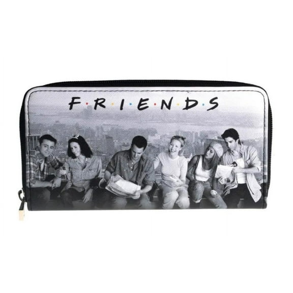 Friends Cast Zipper Close Clutch Wallet