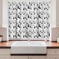 thumbnail image 2 of Ambesonne Music Kitchen Curtains, Monochrome Strings Design, 55"x39", Black White Grey, 2 of 3