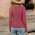 thumbnail image 4 of Ediodpoh Women's 2025 Pullover Sweaters Long Sleeve Cutout Knit Lightweight Crew Neck Fall Tops S Xxl Knit Tops for Women Hot Pink, 4 of 4