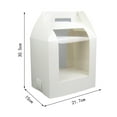 thumbnail image 7 of Esquirla 6x Cake Packaging Containers s Display to Assemble Bakery Wrapping Goodie Box for Halloween Kitchen Gadgets White, 7 of 7
