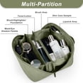 thumbnail image 7 of Gynky Large Travel Makeup Bag for Women - Waterproof Cosmetic Bag, Flat Open Toiletry Bag with Ample Space for Skincare, Brushes & Travel Essentials, Portable Design（Green）, 7 of 7