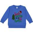 thumbnail image 2 of Inktastic Santa is Promoting Me to Big Brother Green Plaid Tree Toddler Sweatshirt, 2 of 4