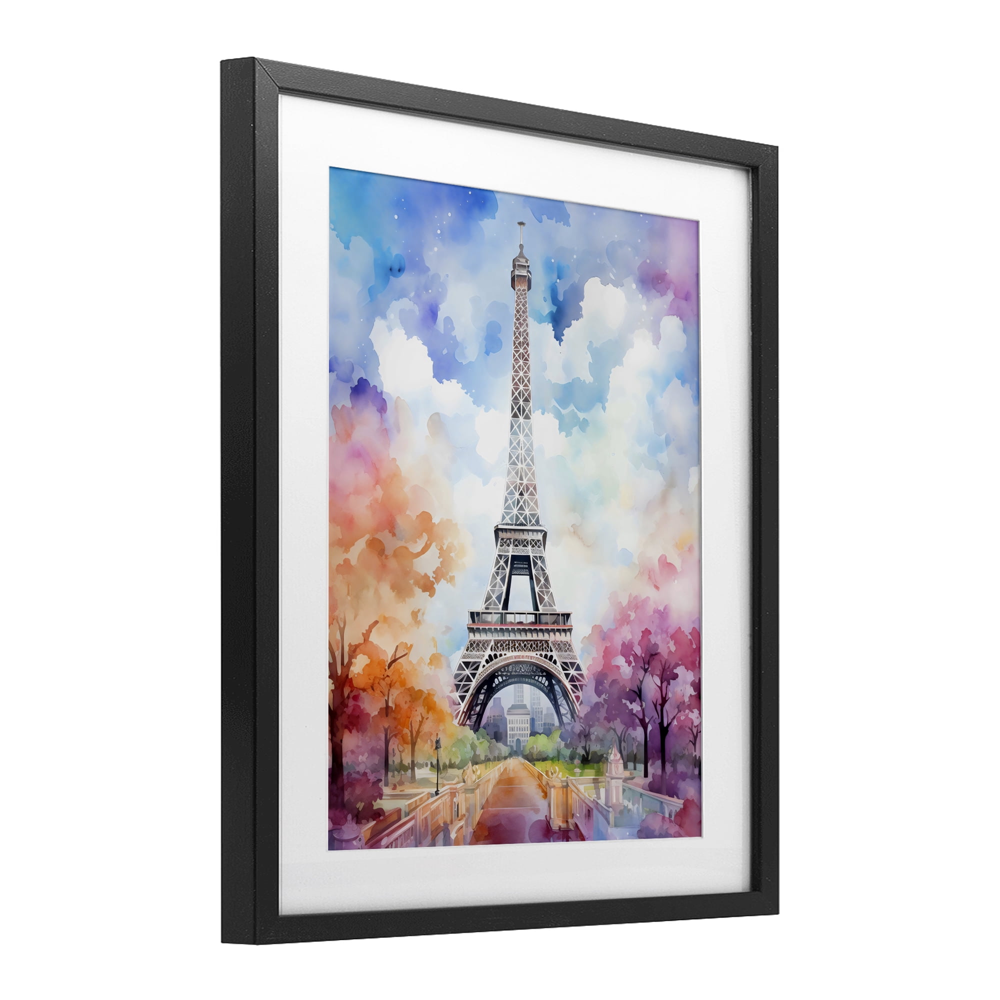 Stupell Industries Pastel Paris Springtime Tower Black Framed Print Under Glass, design by Creative Studio