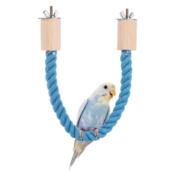 Uxcell Bird Rope Perch Swing Bird Stand Rope Perch 22 Inch Blue