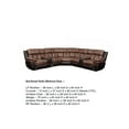 thumbnail image 5 of Benjara 7 Piece Microfiber Sectional Sofa with 3 Reclining Seat, Brown, 5 of 5
